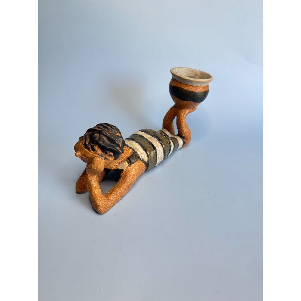 Metlox Poppet Barney The Surfer By Poppytrail Stoneware Figurine 9" Handcrafted - Picture 3 of 8